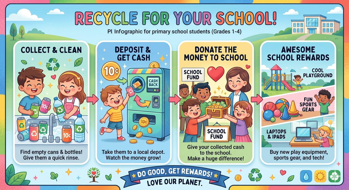 Preview of the recycle for your school infographic